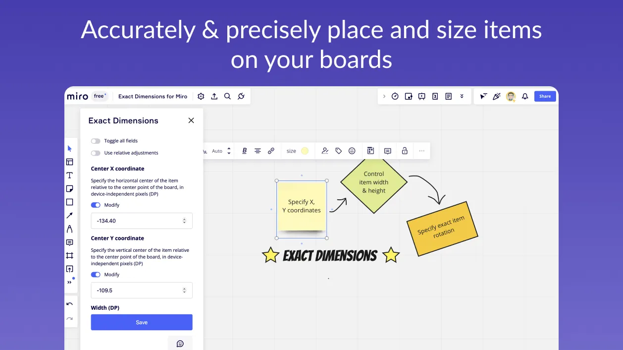 Exact Dimensions screenshot